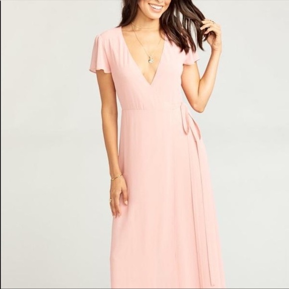 Show Me Your MuMu Sophia Wrap Dress Dusty Blush - Picture 3 of 14